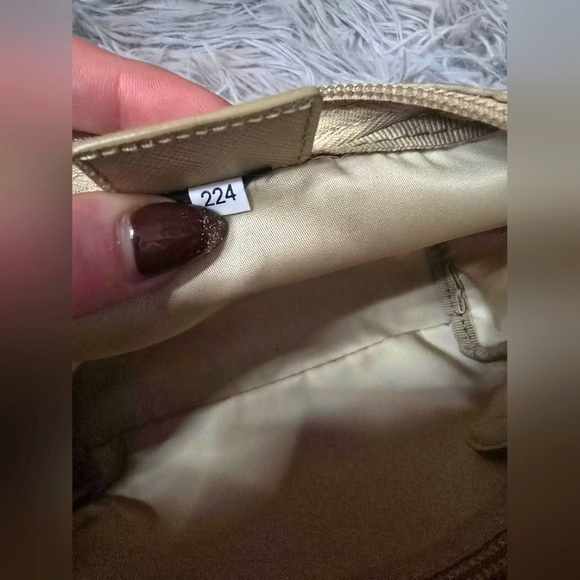 Prada Beige Small Cosmetic 💄 Pouch (EUC)(SEE PICS)(224) - Picture 7 of 9